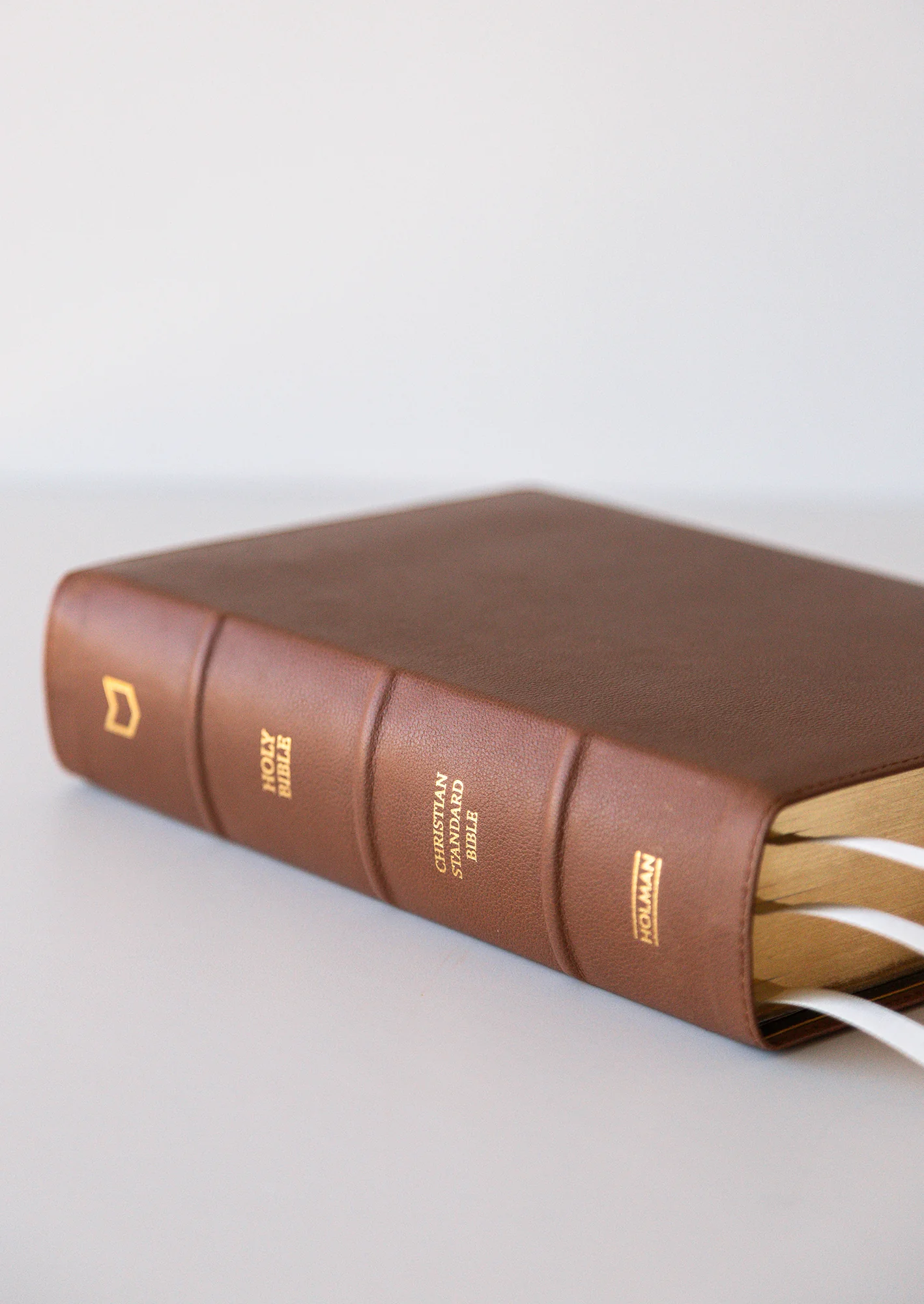 He Reads Truth Bible, Holman Handcrafted Collection, Saddle Brown Premium Calfskin - Image 2