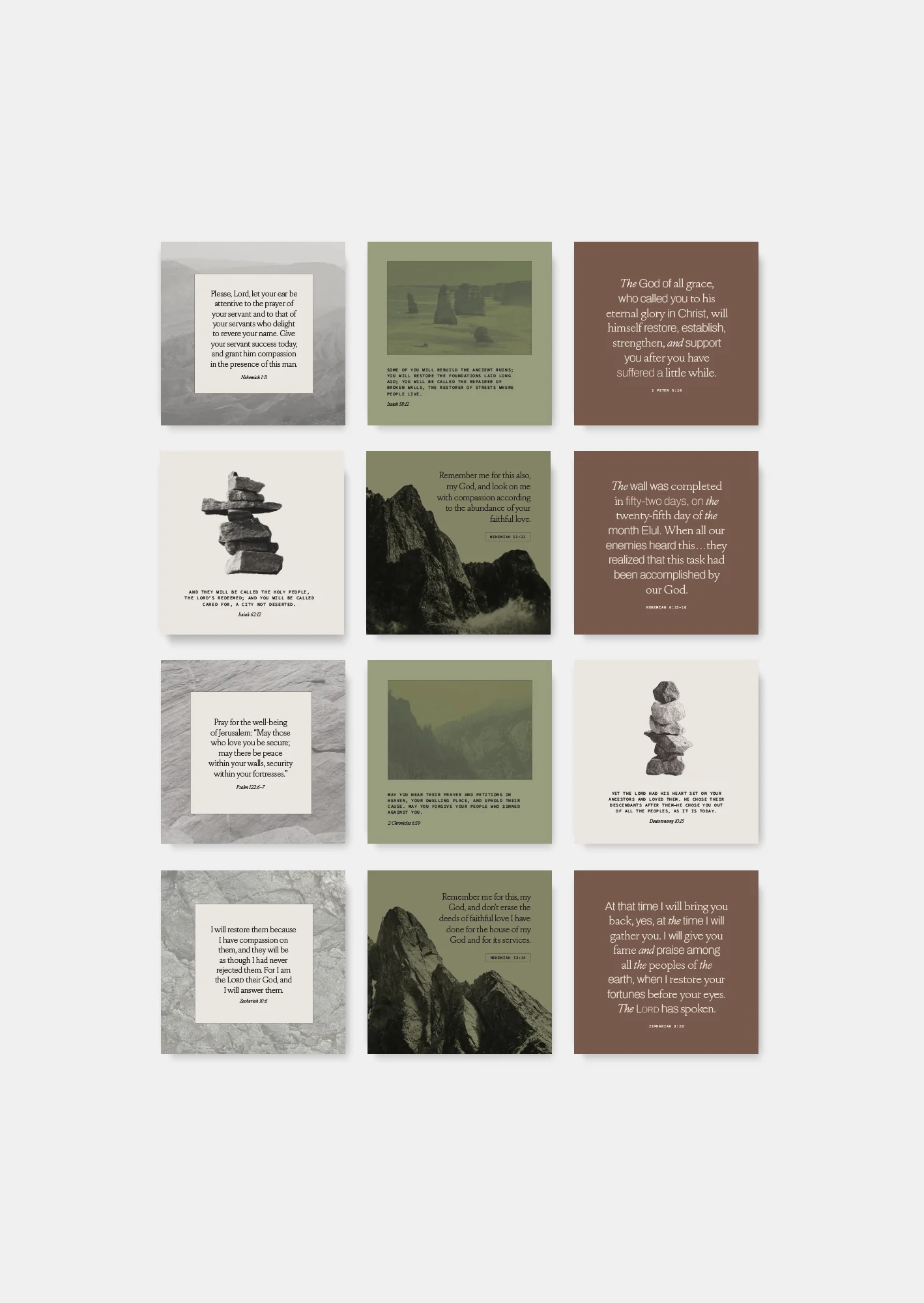 Nehemiah: Rebuild and Renew Scripture Card Set